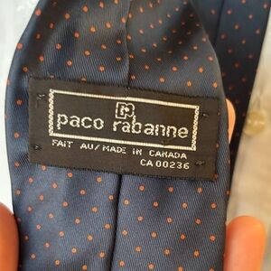 Paco Rabanne Blue and Orange Dotted Tie